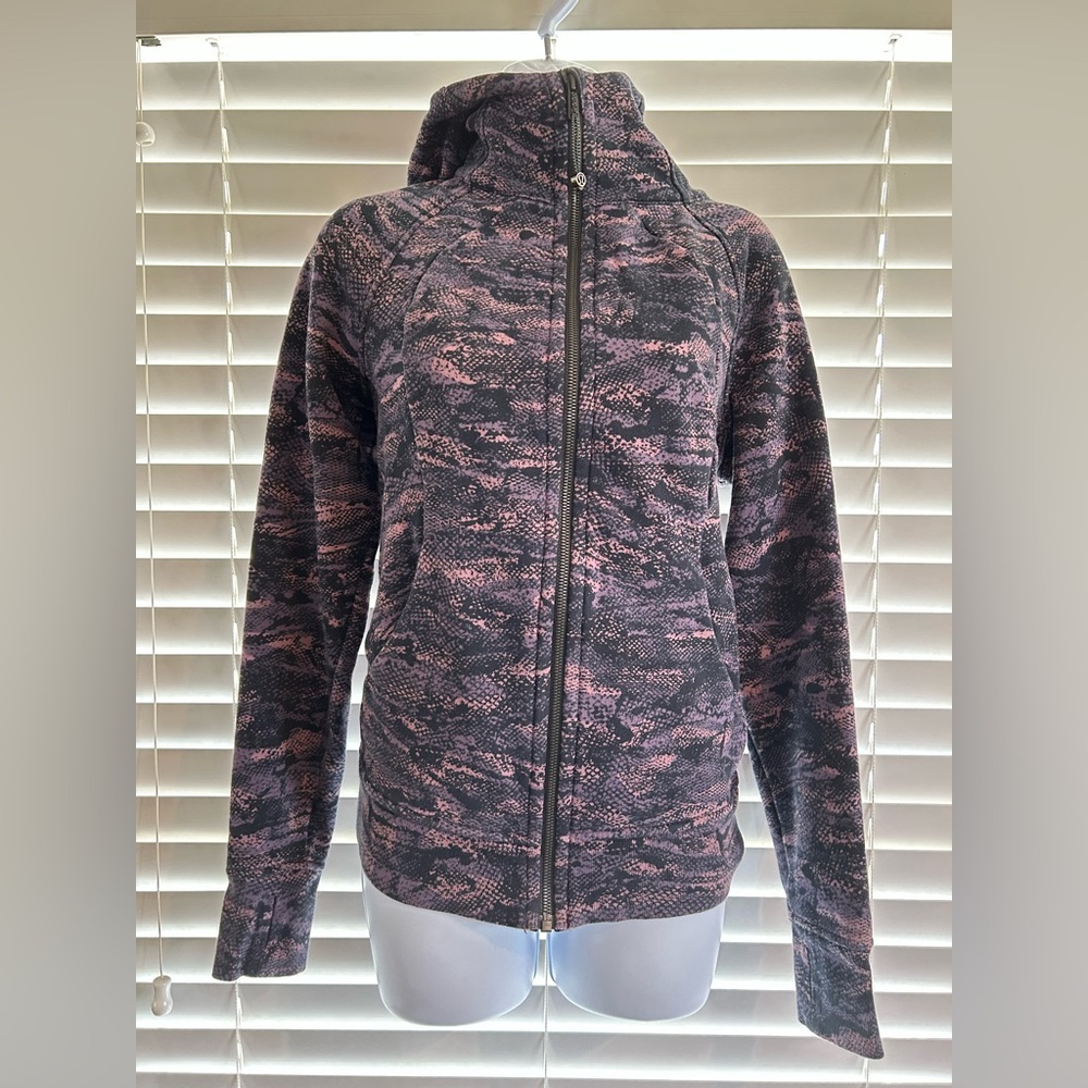 Rare Lululemon Scuba Hoodie IV, Rip Wave Purple Thunder Black, size 8 - Picture 3 of 9